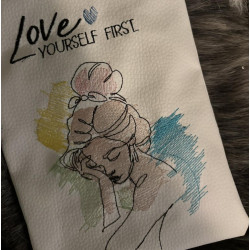 ADVENTSKALENDER 20. Dezember - Stickdatei - Love yourself first Frau LineArt